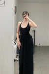 OUDE WAAG knitted slim dresses OW-23SS-DS06 black
